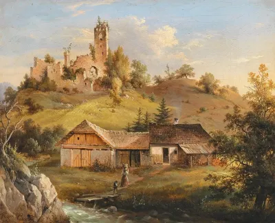 A View Of The Sturmberg Castle Ruins In Naas Near Weiz Styria