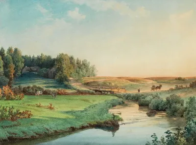 A View Of The Surroundings Of Saint Petersburg