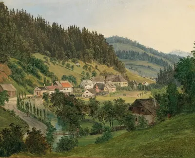 A View Of Waidhofen An Der Ybbs The House Of Scythe Manufacturer Baron Winkler