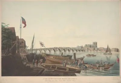 A View Of Westminster Bridge The Abbey And Church
