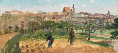 A View Of Znojmo From Kuhberg Kravi Hora Study