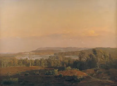 A View Towards Himmelbjerget Jutland Evening