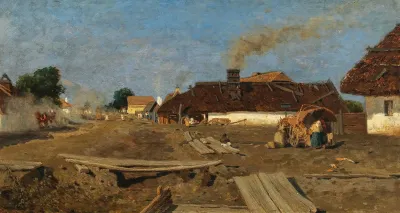 A Village Road In Szolnok