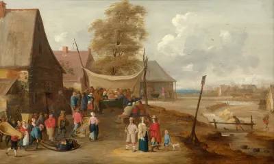 A Wedding Scene In A Village