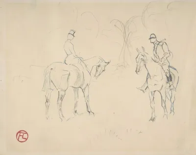 A Woman And A Man On Horseback 2