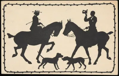 A Woman And A Man On Horses