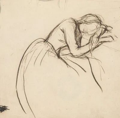 A Woman Bowed In Grief 2