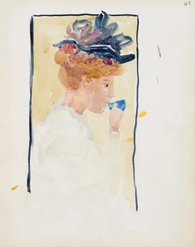 A Woman Drinking From A Cup 2