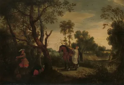 A Woman Mounts Her Robbers Horse Known As De Gestrafte Rover