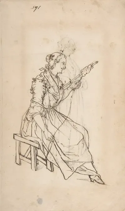 A Woman Spinning