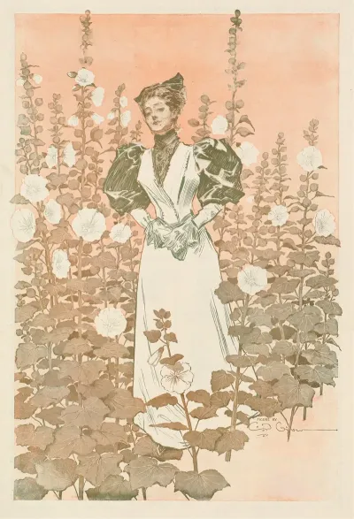 A Woman Stands In A Field Of Flowers