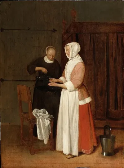 A Woman Washing Her Hands