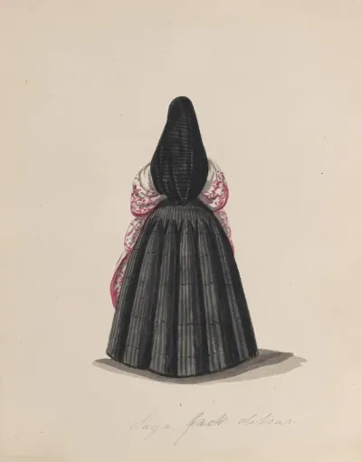 A Woman Wearing The Saya Viewed From Behind
