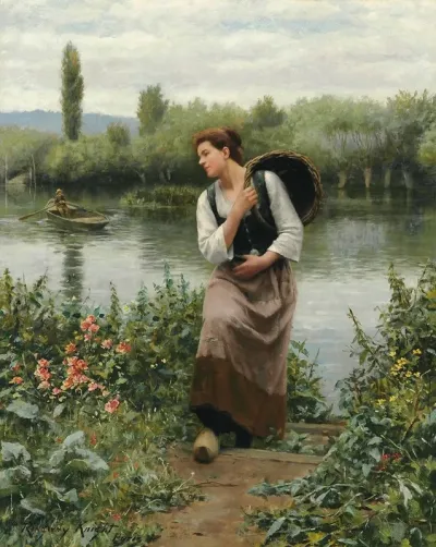 A Woman With A Basket