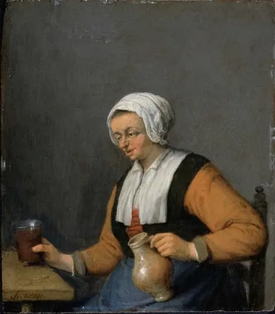 A Woman With A Beer Jug