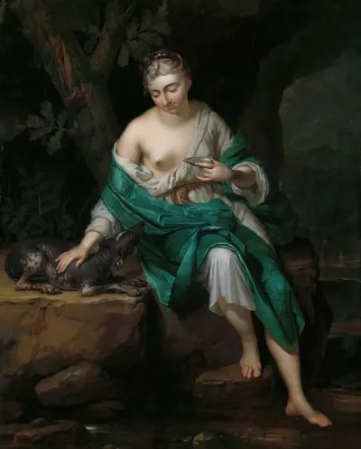 A Woman With A Dog