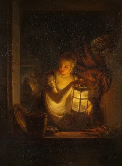 A Woman With A Lantern