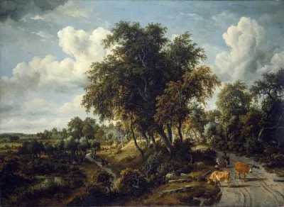 A Wooded Landscape The Path On The Dyke