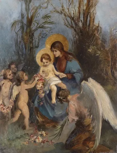 A Wreath Of Flowers For The Baby Jesus 2
