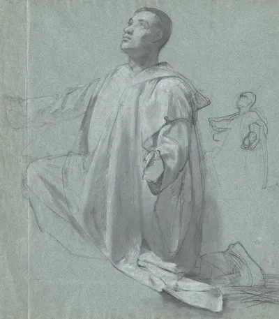 A Young Benedictine Monk Kneeling
