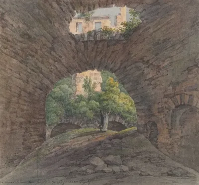 A Young Couple Viewing Ruins Near Bingen