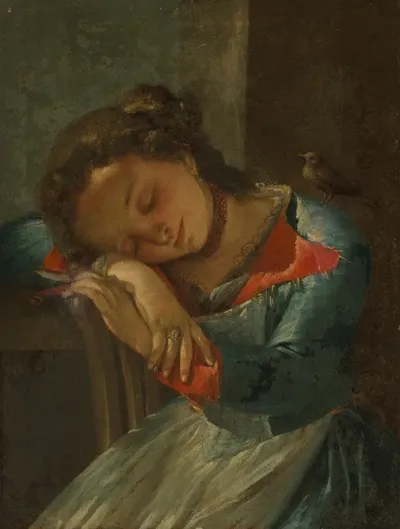 A Young Girl Sleeping