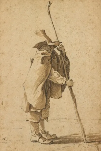 A Young Herdsman Leaning On His Houlette