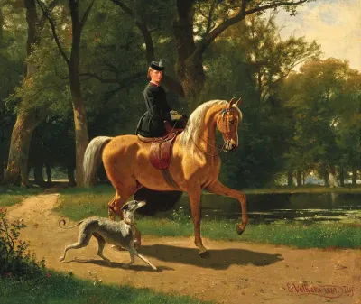 A Young Lady On Horseback