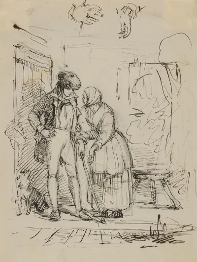 A Young Man And An Elderly Woman
