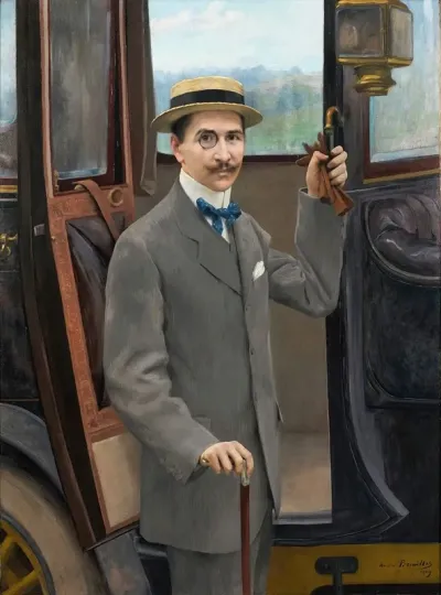 A Young Man By A Carriage