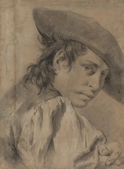 A Young Man In A Broad Hat