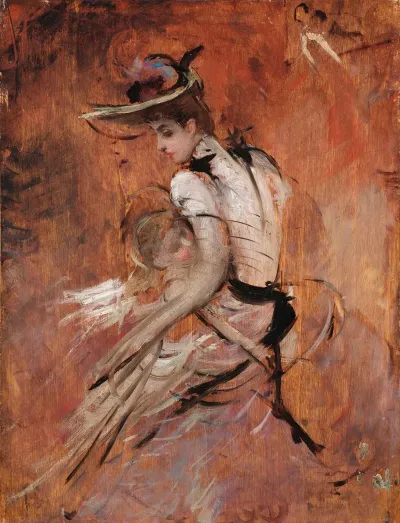 A Young Mother With A Hat