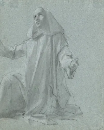 A Young Priest Kneeling