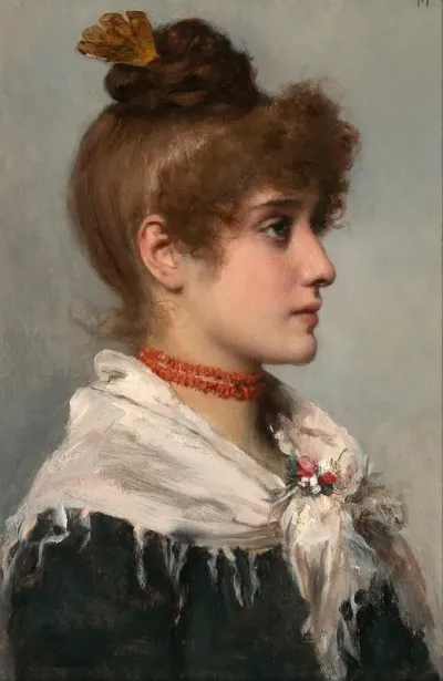 A Young Venetian Woman In Profile