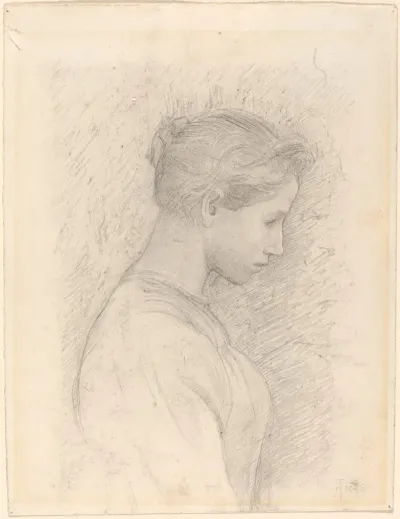 A Young Woman In Profile