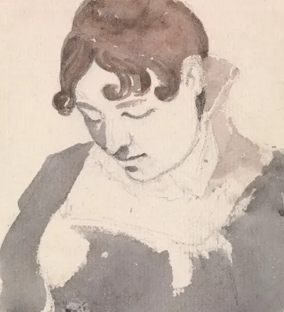 A Young Woman Looking Down