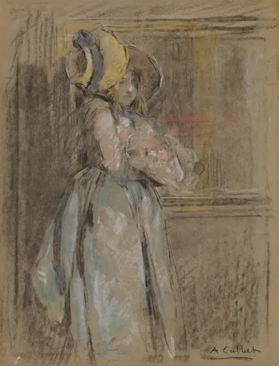 A Young Woman Reflected In A Mirror Jpg