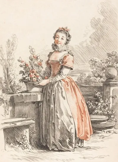 A Young Woman Standing In A Park