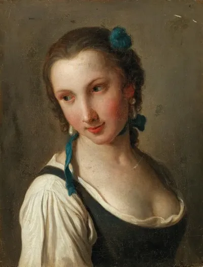A Young Woman With A Flower In Her Hair