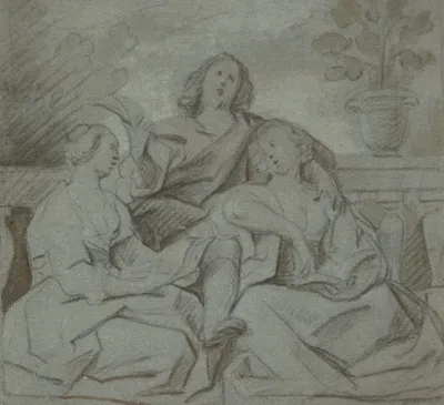 A Youth And Two Girls Singing