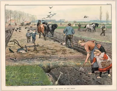 Aan Den Arbeid De Lente Op Den Akker