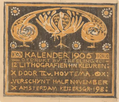 Aankondiging Voor Kalender 1905
