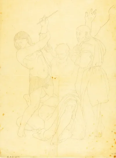 Aaron And Hur On Mount Horeb Clothed Study