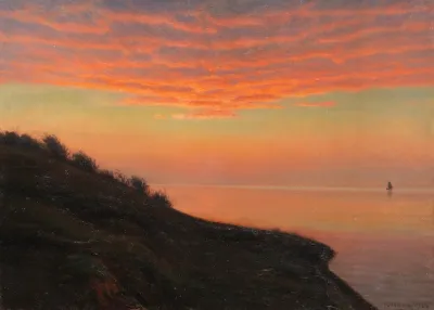 Abendstimmung An Der Danischen Kuste