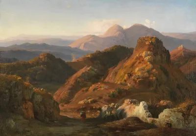 Abendstimmung In Den Albaner Bergen