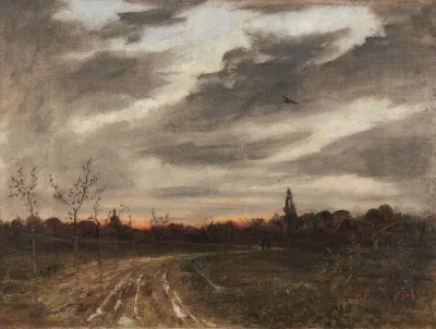 Abendstimmung Nach Dem Regen Am Weg Nach Niedergrunstedt