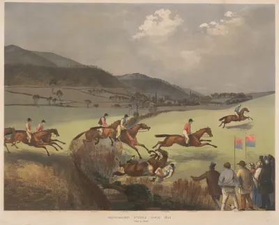 Abergavenny Steeple Chase Taking The Brook Dearest Mae The Nun Pontiff General Physician Thurgarton Ploughboy