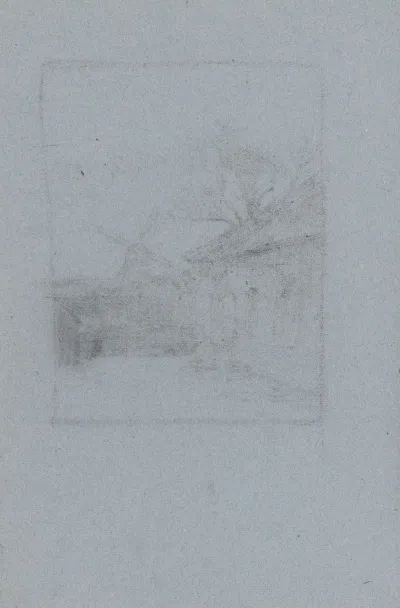 Abklatsch Van De Krijttekening Op Pagina 31 Verso