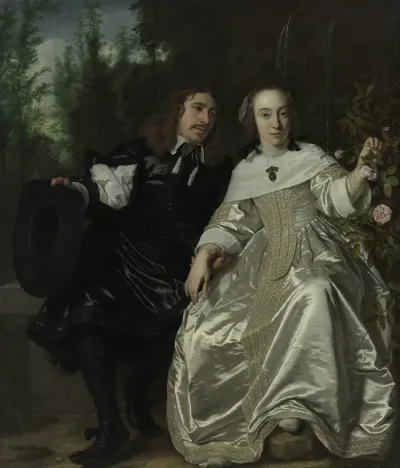 Abraham Del Court And His Wife Maria De Kaersgieter