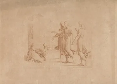 Abraham Kneels Before The Angels